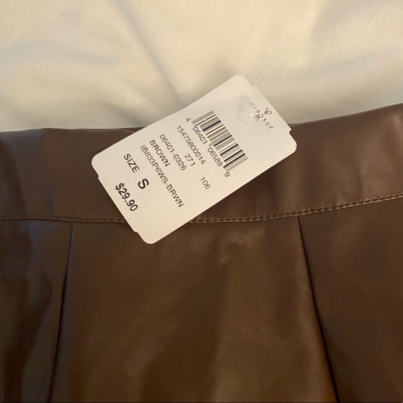 Brown leather skirt- BNWT - Picture 3 of 4